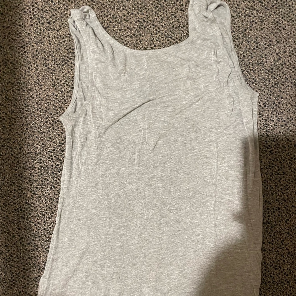 BCBG asymmetrical gray top